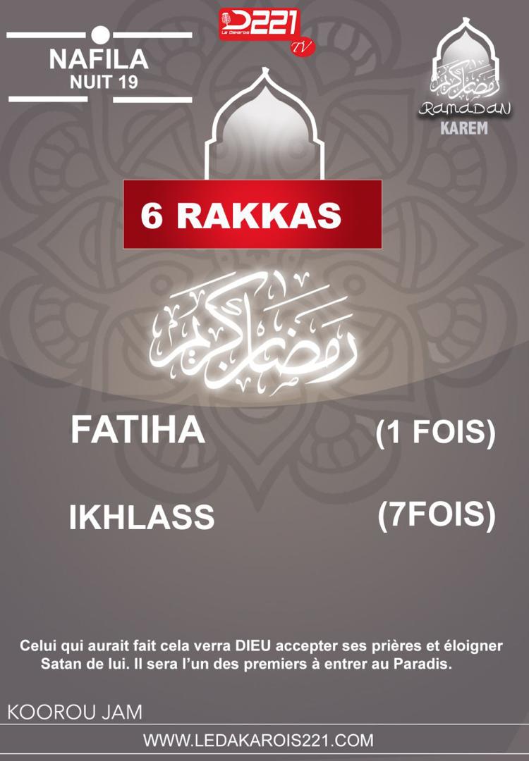 Infos Ramadan 2020 : Nafila 19ième nuit