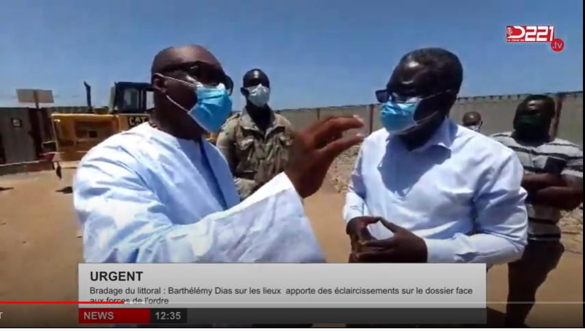 Urgent-Bradage du littoral : Barthélémy Dias sur les lieux  apporte des éclaircissements en présence  des forces de l’ordre