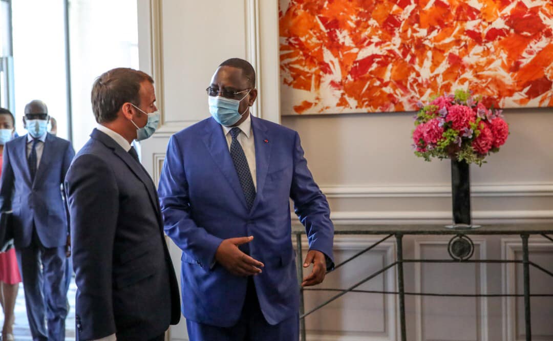 Macky Sall “j’ai eu un déjeuner de travail très convivial avec le Président Macron”