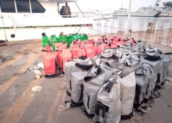 2026 kg de cocaïne pure intercepté par les vedettes Lac Retba de la Marine Nationale Sénégalaise