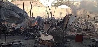 Incendie à la salle de vente