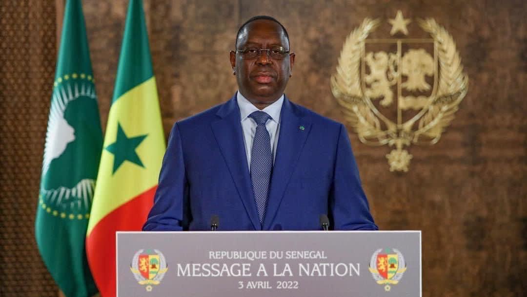 4 Avril 2022: MESSAGE A LA NATION DE SON EXCELLENCE MONSIEUR LE PRESIDENT MACKY SALL