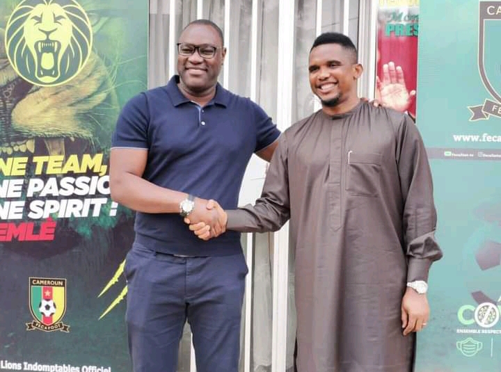 Patrick Mboma, nommé ambassadeur de l’équipe nationale du Cameroun par Samuel Eto’o fils.
