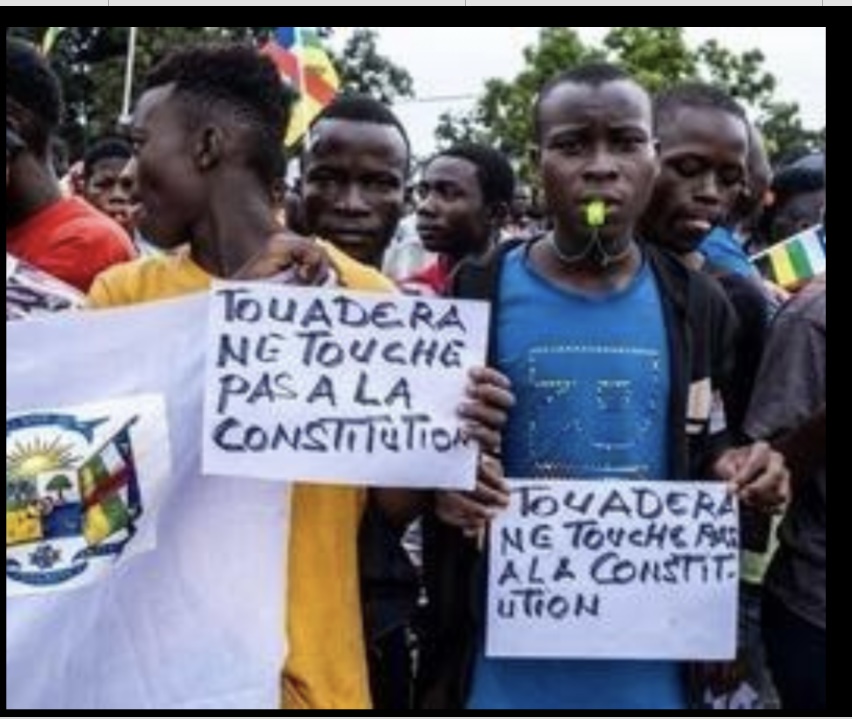 Manifestation contre le projet de changement de Constitution en Centrafrique