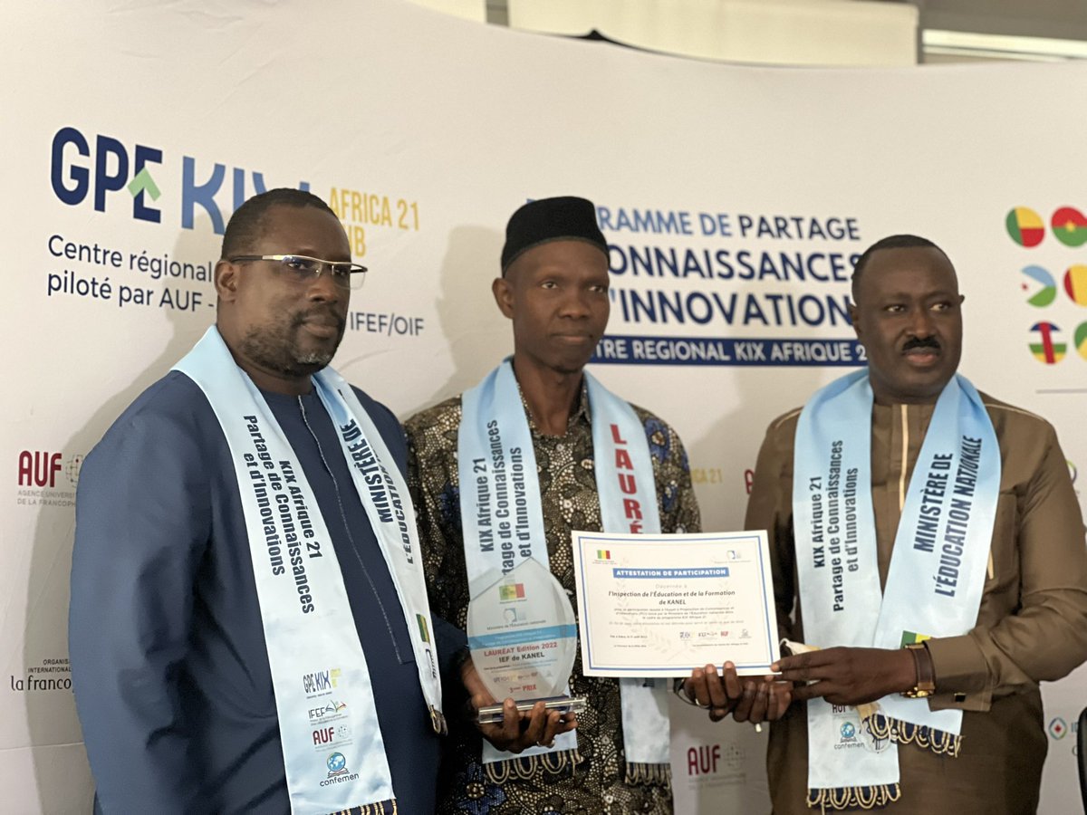 La coalition des organisations pour la défense de l’éducation publique (COSYDEP) remporte le 1ére prix « KIX Afrique 21 »