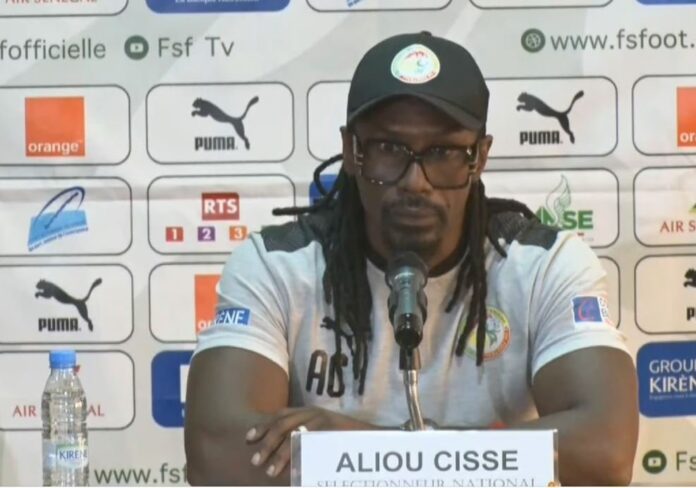 Aliou Cissé face à la presse ce vendredi