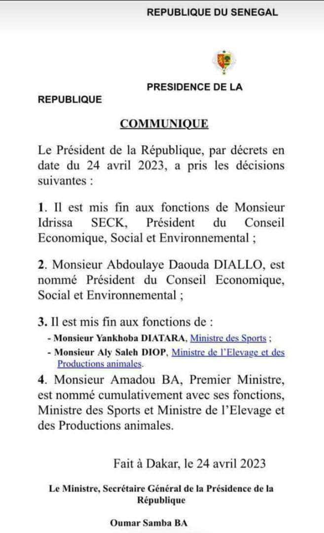 Abdoulaye Daouda Diallo, nouveau président du Conseil Économique, Social et Environnemental