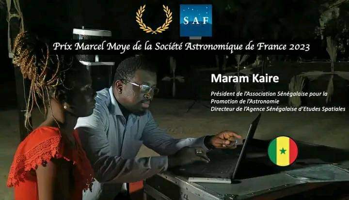 La Société Astronomique de France est heureuse de remettre le prix Marcel Moye 2023 à l’Astronome sénégalais #Maram Kaire.
