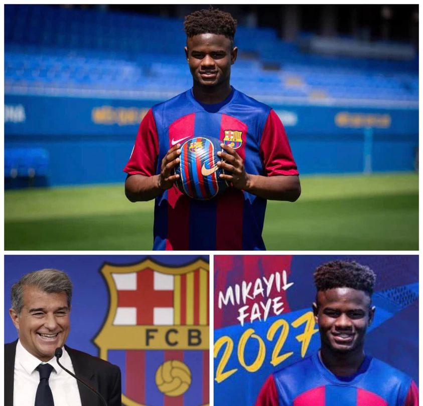 Les premiers mots de Mikayil Ngor Faye après sa signature au Barça: « J’aime beaucoup jouer dans l’axe de la défense, c’est ma…»