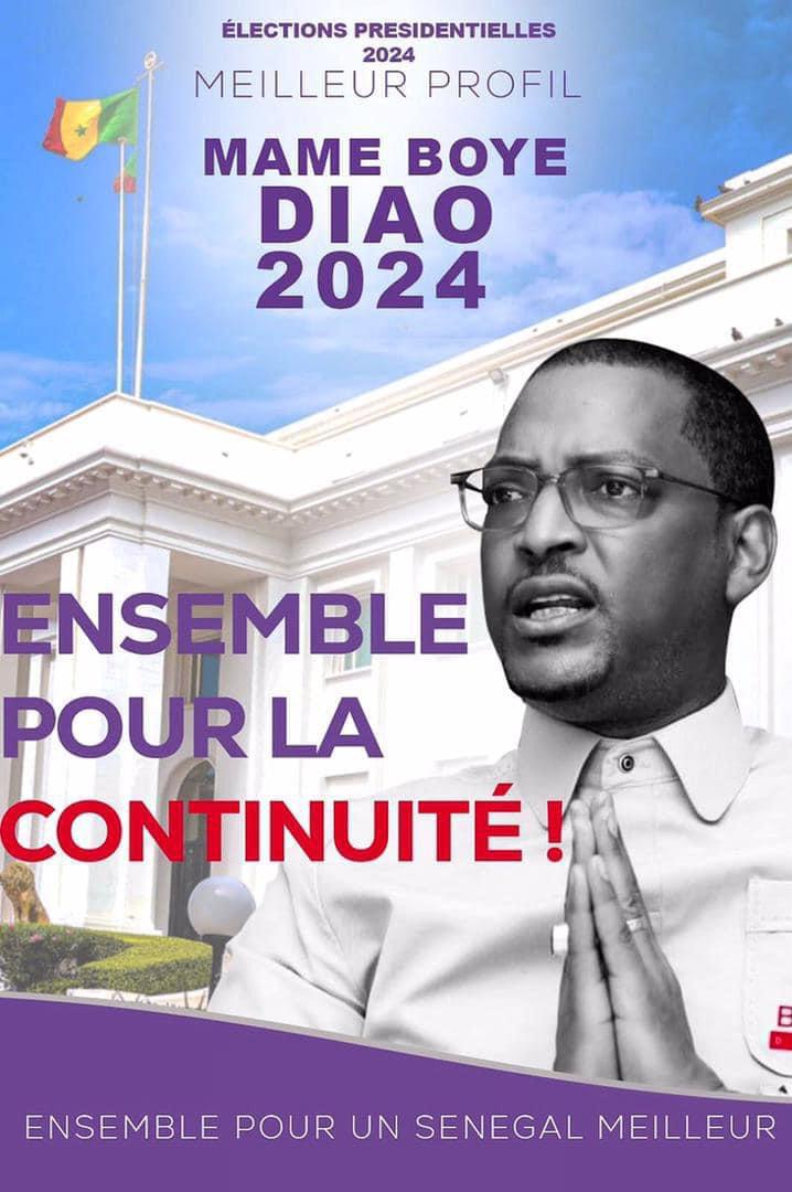 Présidentielle 2024: Mame Boye Diao Le meilleur Profil pour convaincre la jeunesse de rejoindre le dynamique de l’émergence du Pays.