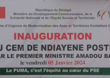 Nioro: Le Premier Ministre Amadou BA inaugure la route de Wack Ngouna et le Cem Ndiayenne Poste 