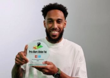 Foot :Pierre -Emerick Aubameyang remporte pour la deuxième fois , Le Prix Marc-Vivien Foé
