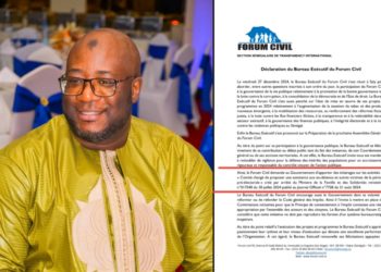 Déclaration du Bureau Exécutif du Forum Civil