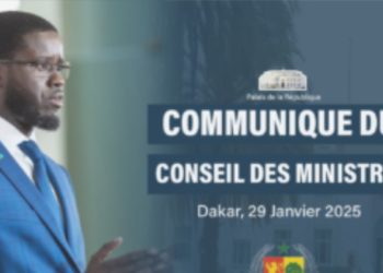 SENEGAL-GOUVERNEMENT / Le communiqué du Conseil des ministres du mercredi 29 janvier 2025.