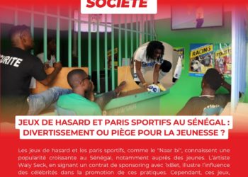 JEUX DE HASARD ET PARIS SPORTIFS DIVERTISSEMENT OU PIÈGE POUR LA JEUNESSE ?