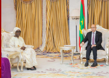 Sénégal-Mauritanie : La ministre sénégalaise des Affaires étrangères, Madame Yacine Fall reçue, par le président Ghazouani.