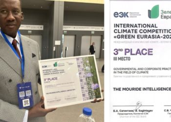 DIPLOMATIE CLIMATIQUE : L’honorable Député Maire Abdou Mbacké Ndao remporte la 3e place de la Compétition Internationale sur le Climat Eurasie 2025.