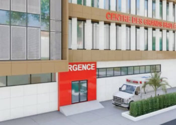 Pose de la première pierre du centre des grands brûlés à l’hôpital principal
