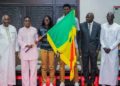 BASKETBALL- LE DRAPEAU NATIONAL REMIS AUX JOUEURS