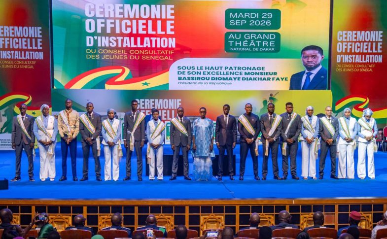 e Président de la République, Son Excellence Monsieur Bassirou Diomaye Faye à a cérémonie officielle d'installation du Conseil consultatif des Jeunes du Sénégal.